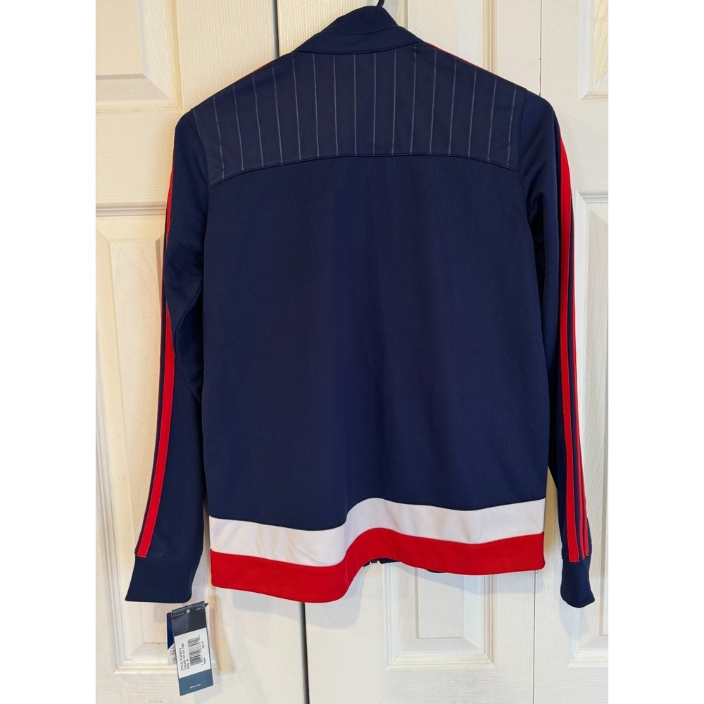 NEW‎ Adidas MLS Chicago Fire Soccer FC Jacket Blue Red White Women's Size Medium - Picture 4 of 9